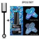 Cat Eye Magnetic Gel Nail Polish Set Mesmerizing Sky Jade Sparkle