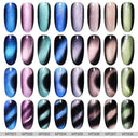 Cat Eye Magnetic Gel Nail Polish Set Mesmerizing Sky Jade Sparkle