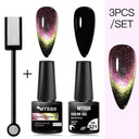 Cat Eye Magnetic Gel Nail Polish Set Mesmerizing Sky Jade Sparkle