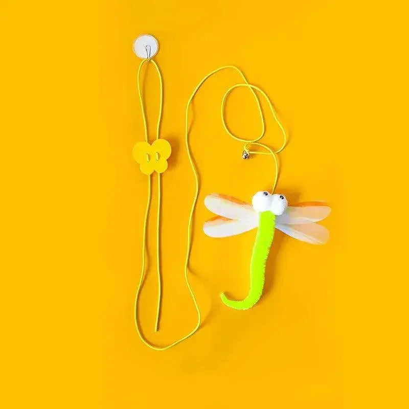 Cat Interactive Toy Funny Dragonfly Teasing Stick Rope