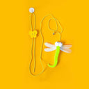 Cat Interactive Toy: Funny Dragonfly Teasing Stick Rope
