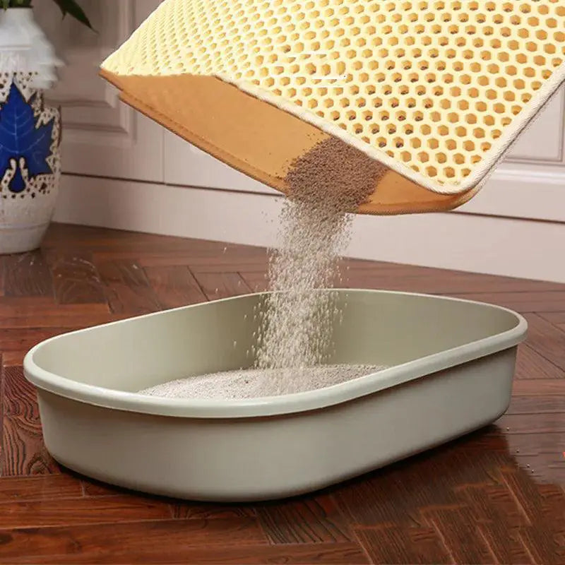 Cat Litter Mat Waterproof Double Layer EVA Foldable Carpet