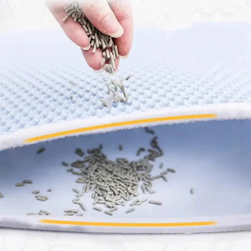 Cat Litter Mat Waterproof Double Layer EVA Foldable Carpet