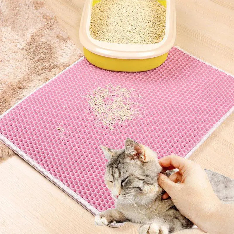Cat Litter Mat Waterproof Double Layer EVA Foldable Carpet