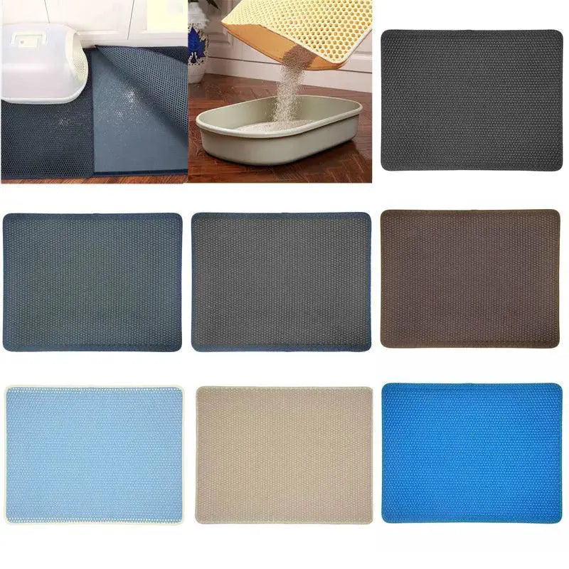 Cat Litter Mat Waterproof Double Layer EVA Foldable Carpet