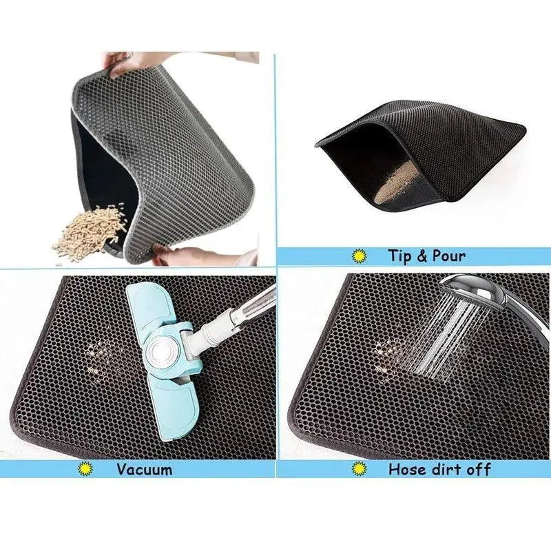 Cat Litter Mat Waterproof Double Layer Pad Clean Accessories