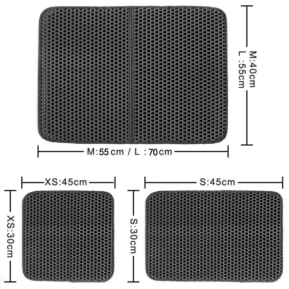 Cat Litter Mat Waterproof Double Layer Trapping Box Clean