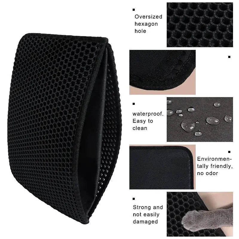 Cat Litter Mat Waterproof Double Layer Trapping Box Clean