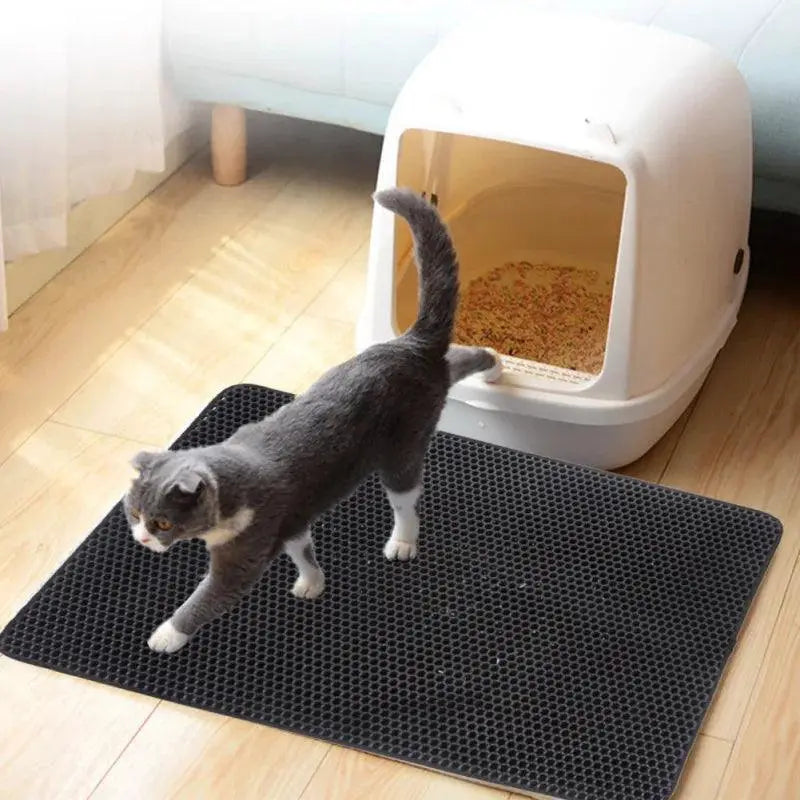 Cat Litter Mat Waterproof Double Layer Trapping Box Clean