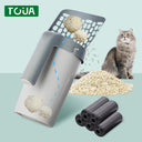Cat Litter Scoop with Refill Bag - Easy Self Cleaning Tool