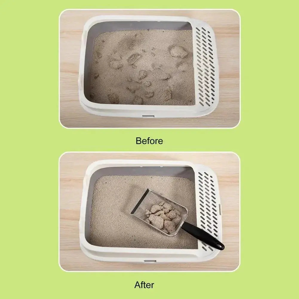 Cat Litter Scooper With Hanging Hole Stainless Steel Tool