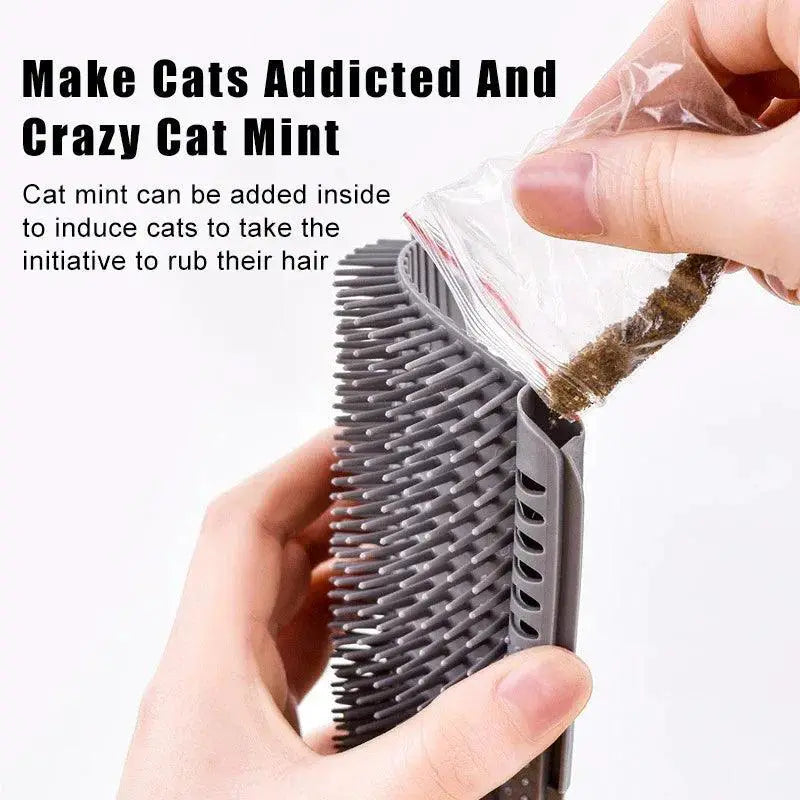 Cat Massage Self Groomer Comb With Catnip Interactive Toy