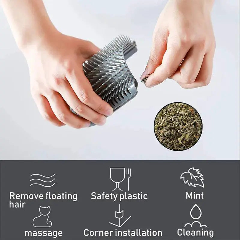 Cat Self Groomer Massage Comb With Catnip Toy Scratcher
