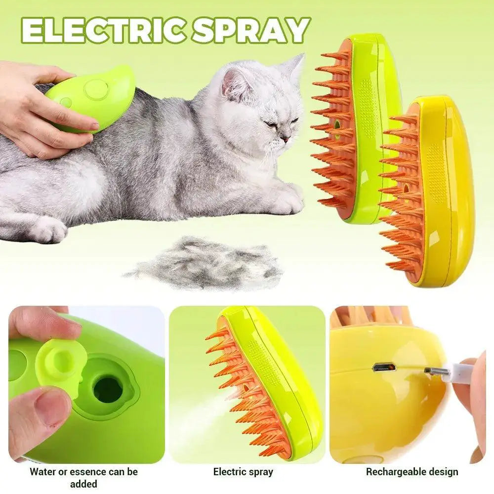 Cat Steamy Brush For Shed Free Grooming And Massage Tool