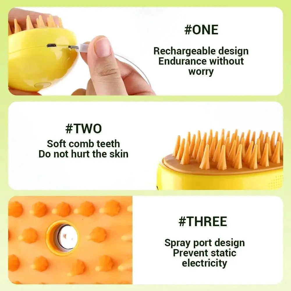 Cat Steamy Brush For Shed Free Grooming And Massage Tool