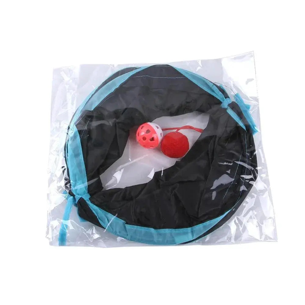 Cat Tunnel Interactive Foldable Toy for Small Pets Playtime