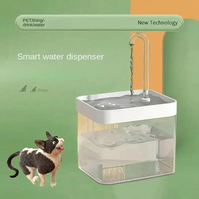 Cat Water Fountain Transparent Electric Mute Bowl For Pets