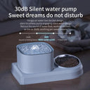 Cat Water Fountain with Automatic Feeding Bowl Fresh Water Dispenser