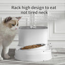 Cat Water Fountain with Automatic Feeding Bowl Fresh Water Dispenser