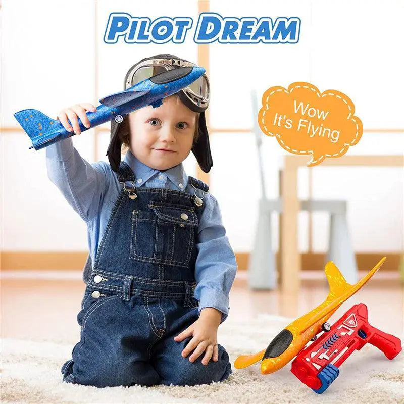 Catapult Plane Toy Gun For Outdoor Fun Ages 3 to 12