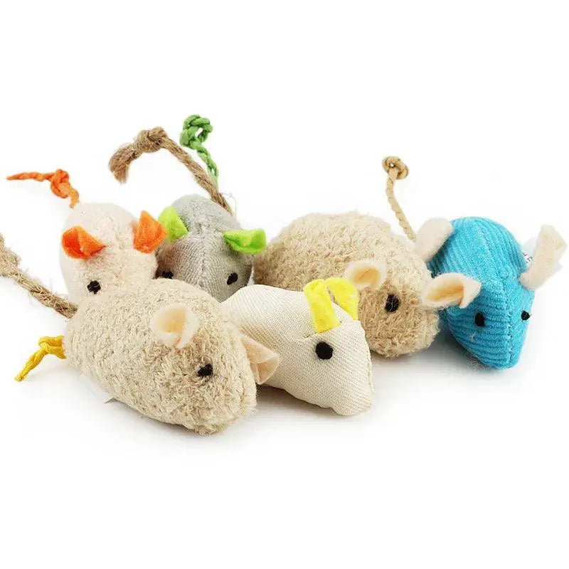 Catnip Plush Mouse Cat Toy Set 6 Pack For Feline Fun