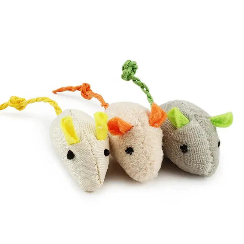 Catnip Plush Mouse Cat Toy Set 6 Pack For Feline Fun