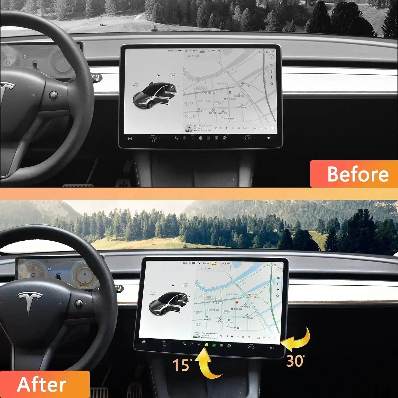 Catronics Tesla Screen Mount Enhanced Swivel Bracket Model 3