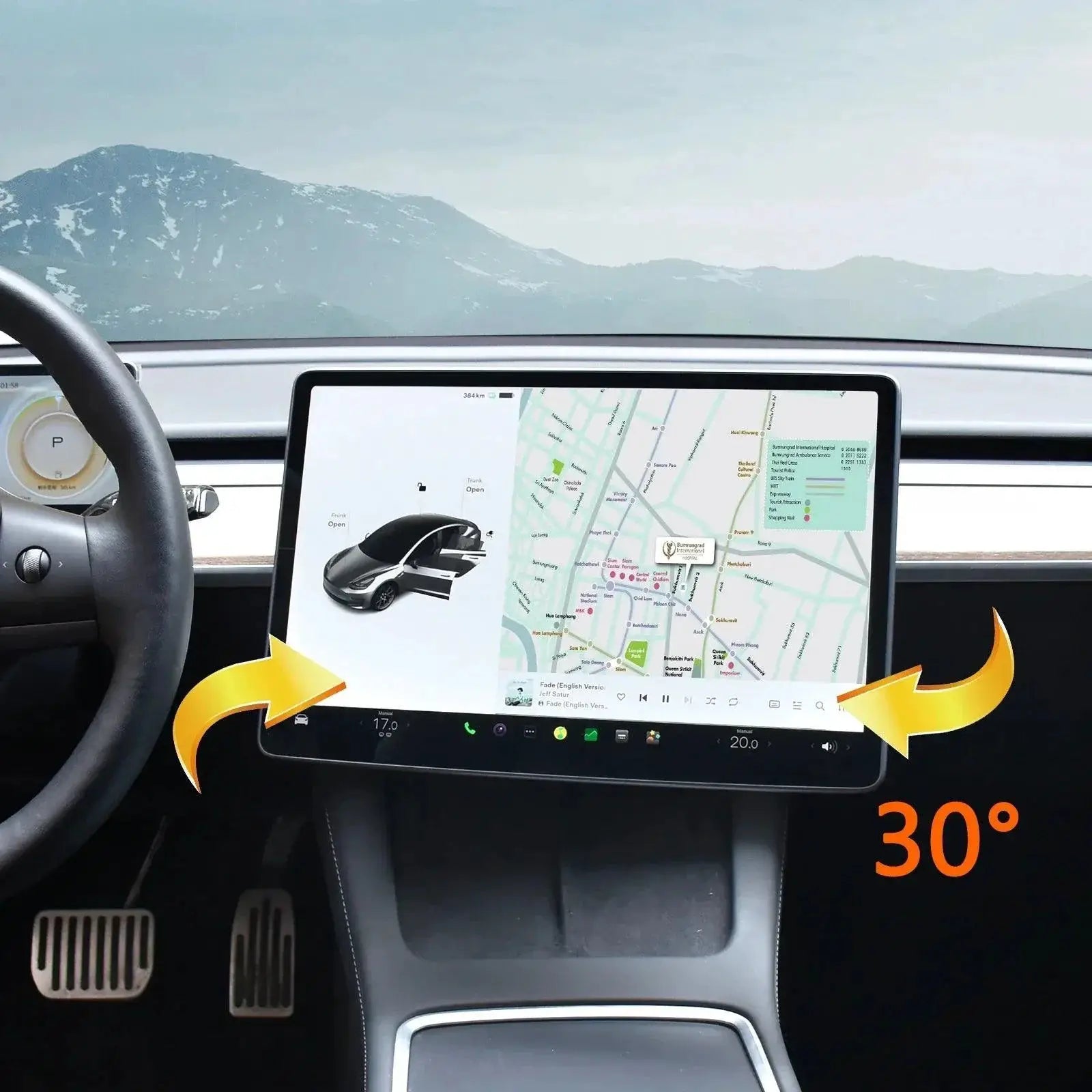 Catronics Tesla Screen Mount Enhanced Swivel Bracket Model 3