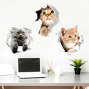 Cats and Dogs 3D Wall Sticker Set for Eco-Friendly Decor