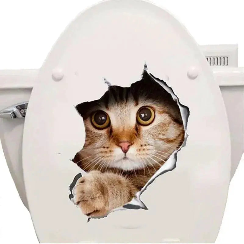 Cats And Dogs 3D Wall Sticker Set Eco Friendly Decor