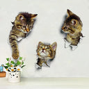 Cats and Dogs 3D Wall Sticker Set for Eco-Friendly Decor
