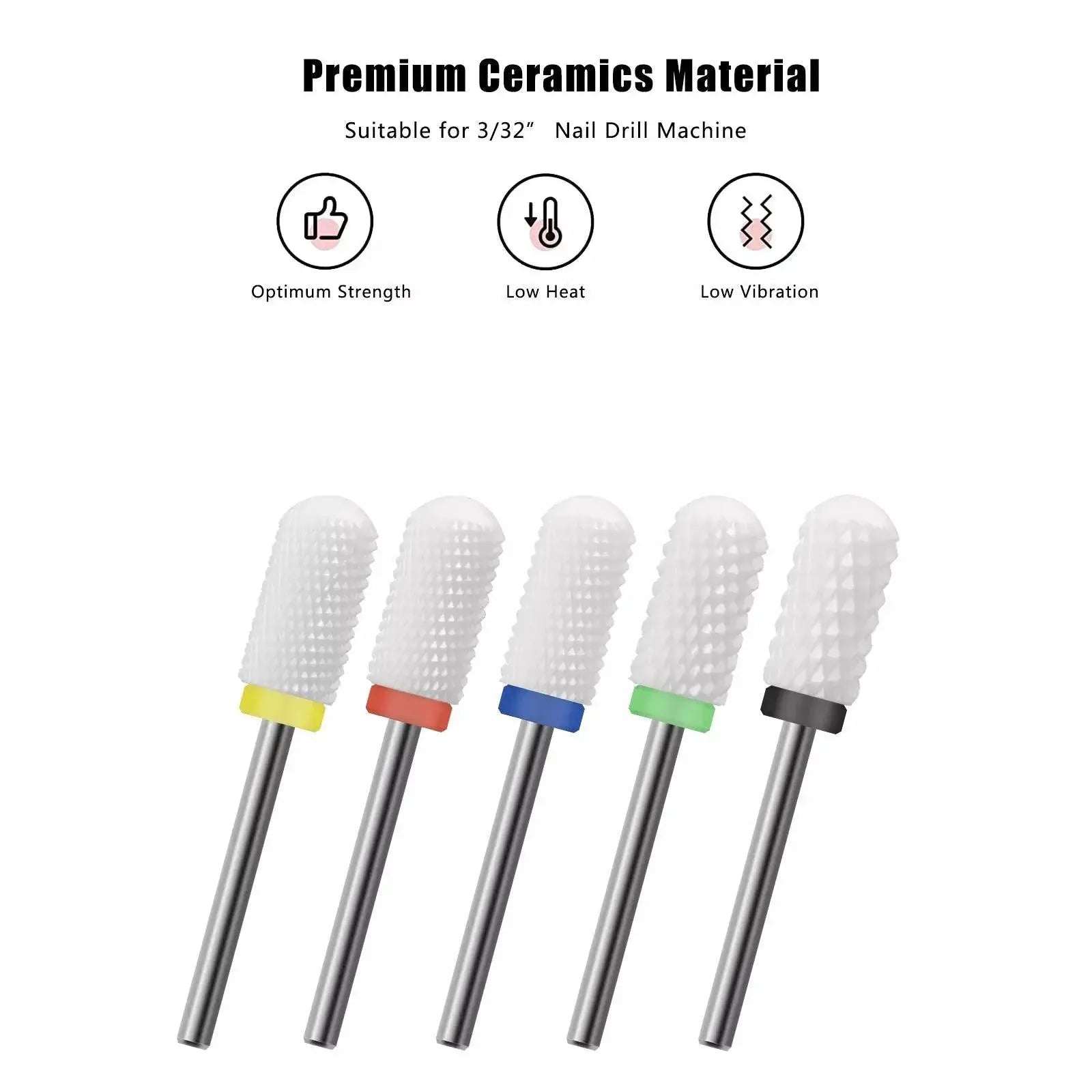 Ceramic Nail Bit Set Professional Kit for Precision Artistry