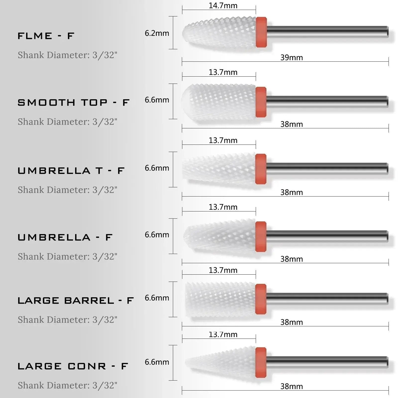 Ceramic Nail Bit Set Professional Kit for Precision Artistry