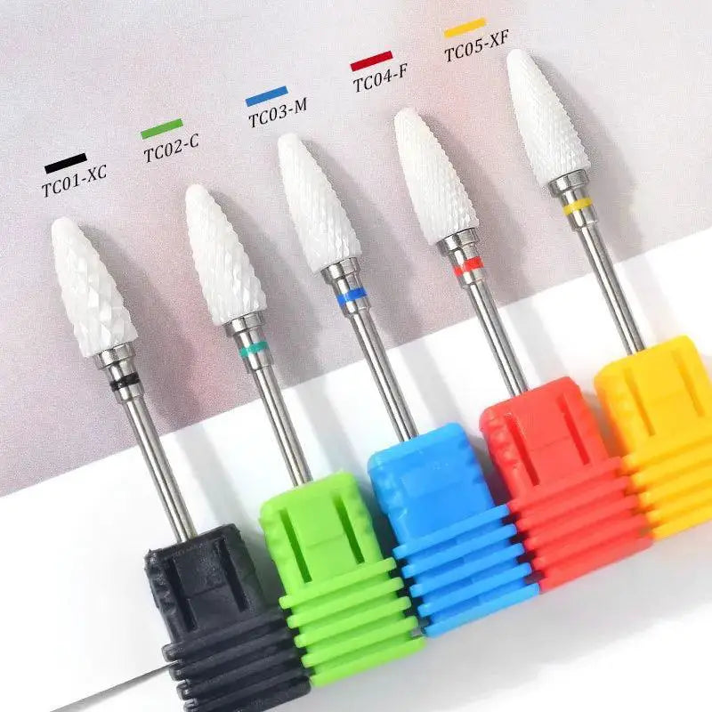 Ceramic Nail Drill Bits Set for Precision Manicure Care
