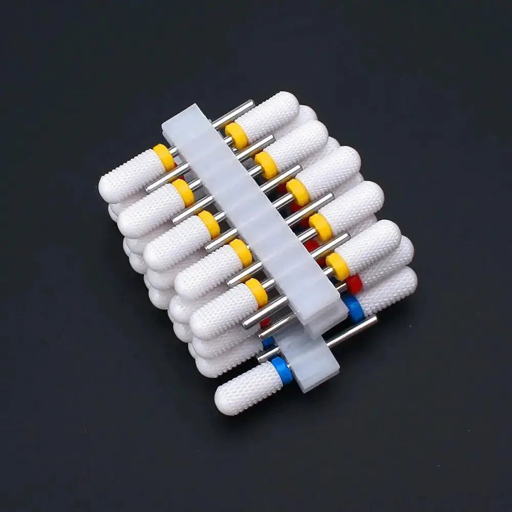 Ceramic Nail Drill Bits Set Precision Milling and Filing Kit