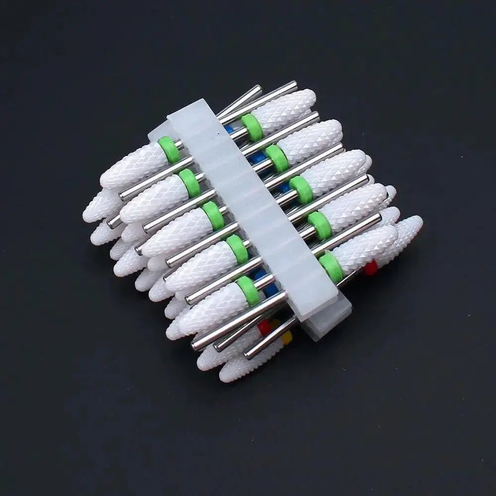 Ceramic Nail Drill Bits Set Precision Milling and Filing Kit