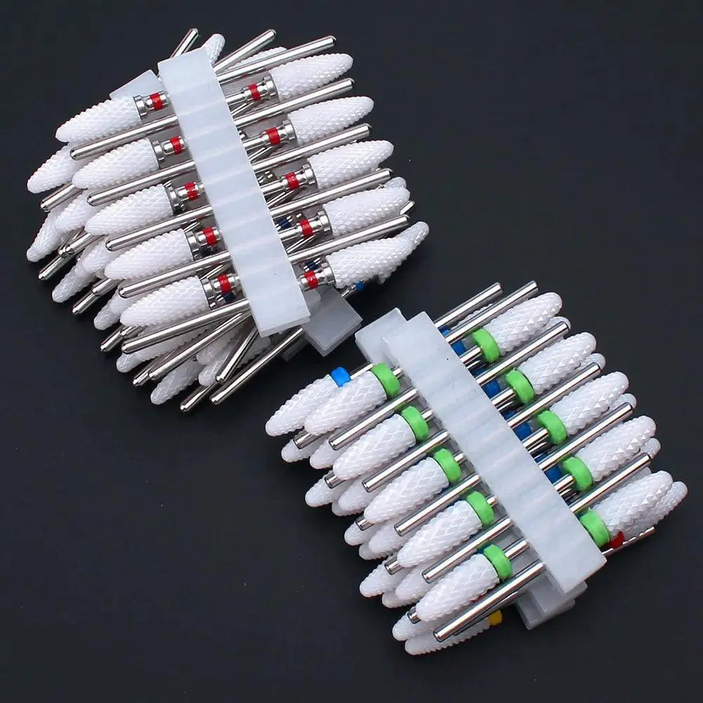 Ceramic Nail Drill Bits Set Precision Milling and Filing Kit