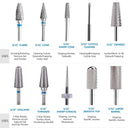 Ceramic Tungsten Carbide Nail Drill Bit Set for Manicure