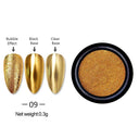 Champagne Gold Mirror Nail Art Powder for Stunning Nails