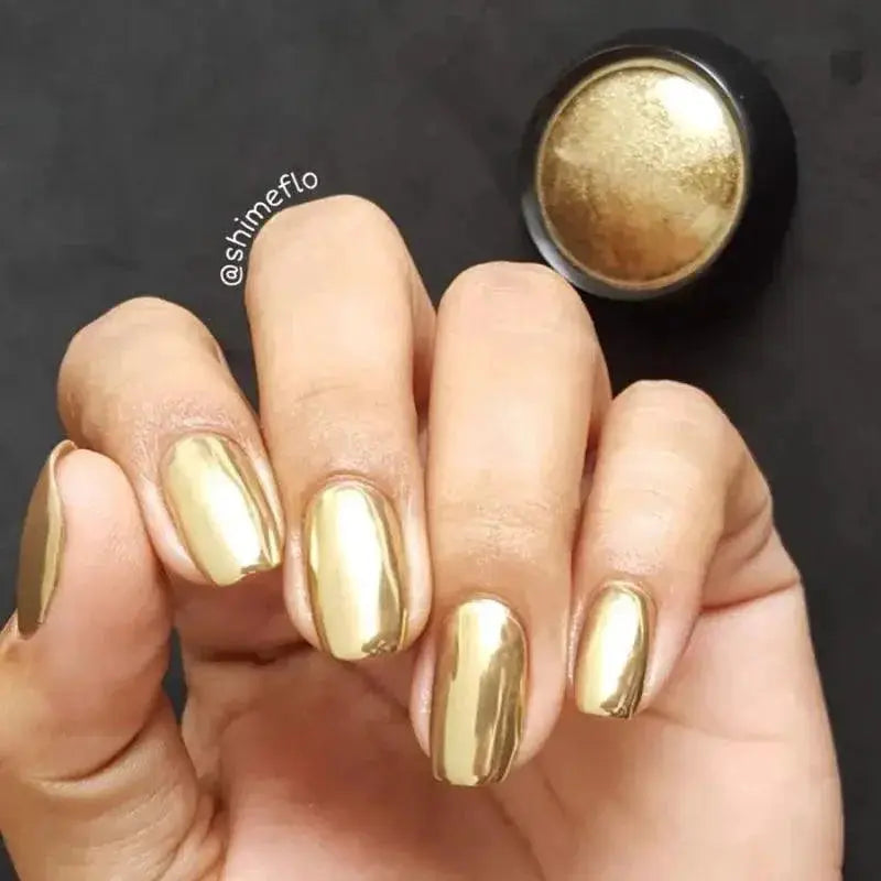 Champagne Gold Mirror Nail Art Powder For Stunning Nails