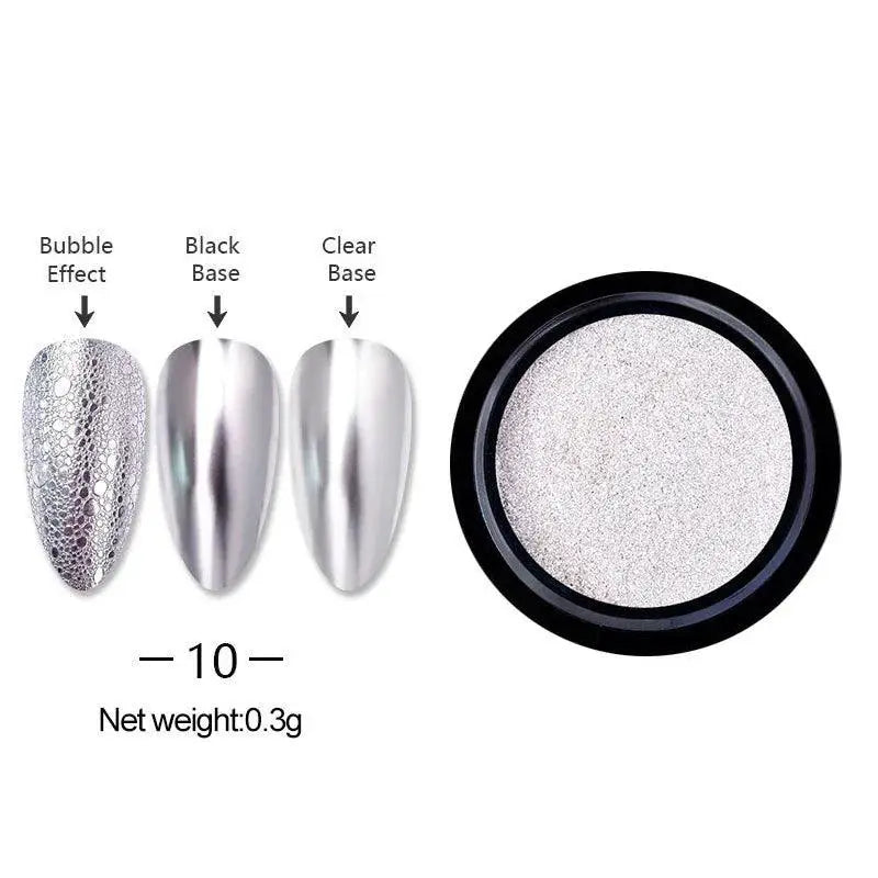 Champagne Gold Mirror Nail Art Powder For Stunning Nails