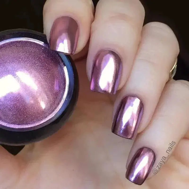 Champagne Gold Mirror Nail Art Powder For Stunning Nails