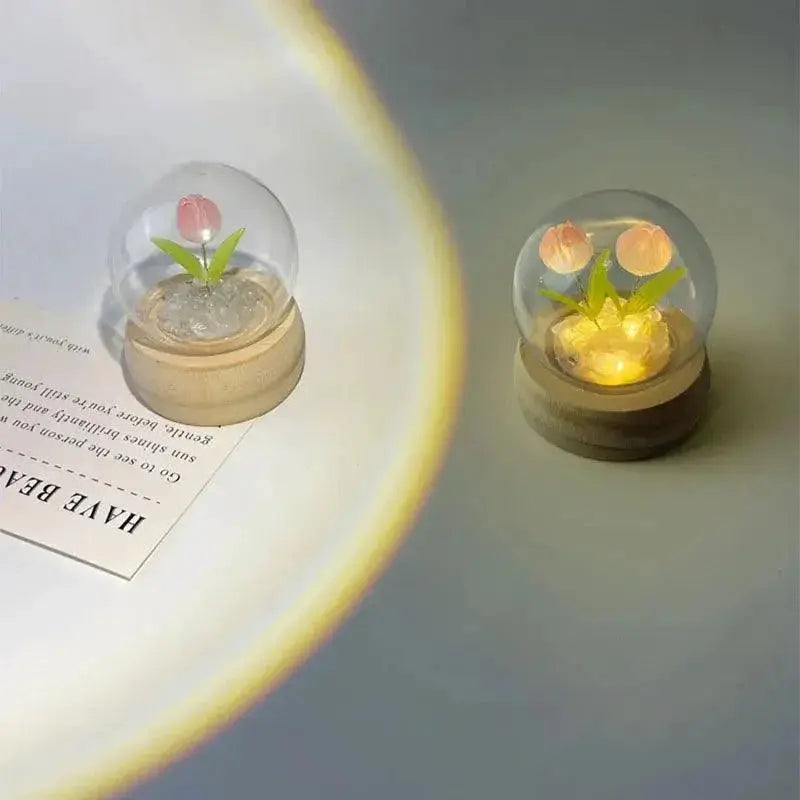 Charming DIY Tulip Night Light Elegant Handmade Lamp Gift