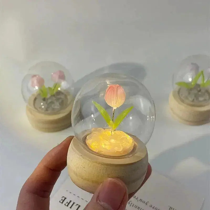 Charming DIY Tulip Night Light Elegant Handmade Lamp Gift