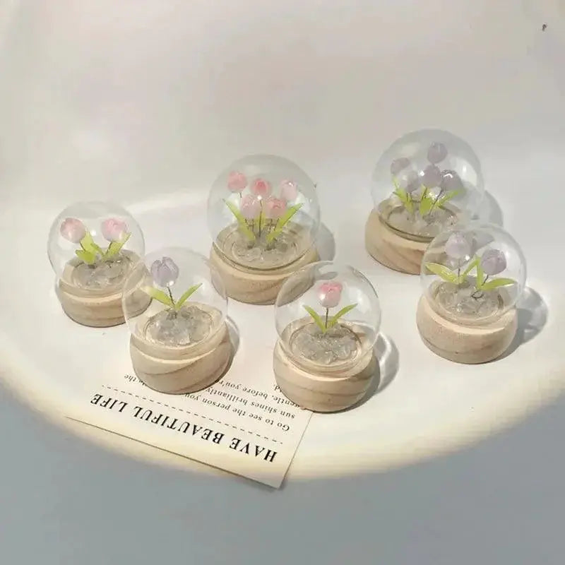 Charming DIY Tulip Night Light Elegant Handmade Lamp Gift