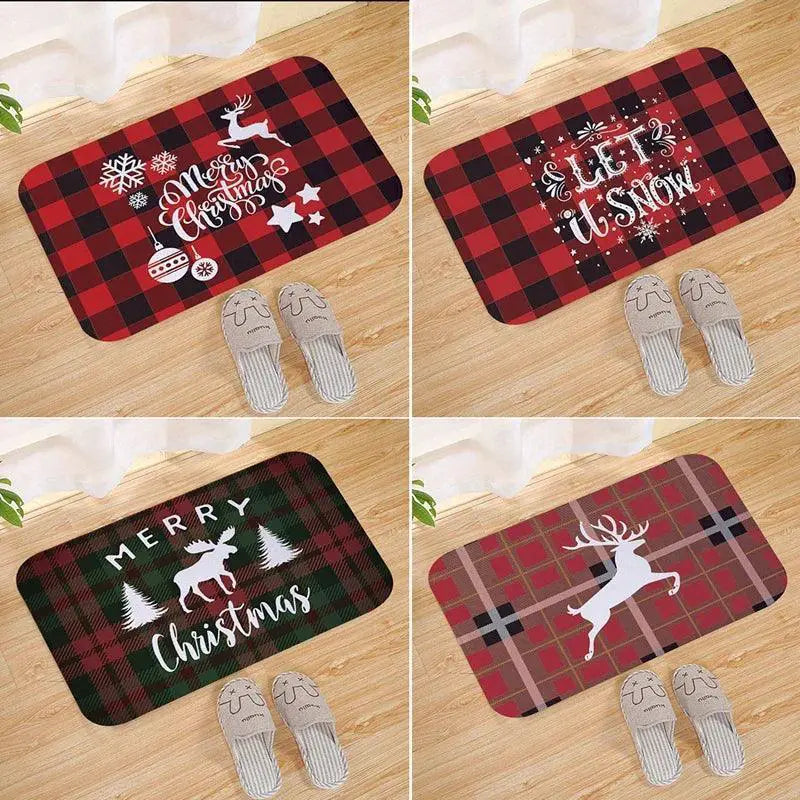 Charming Elk Christmas Doormat For Holiday Cheer Gift
