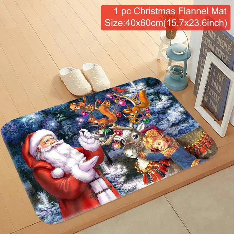 Charming Elk Christmas Doormat For Holiday Cheer Gift