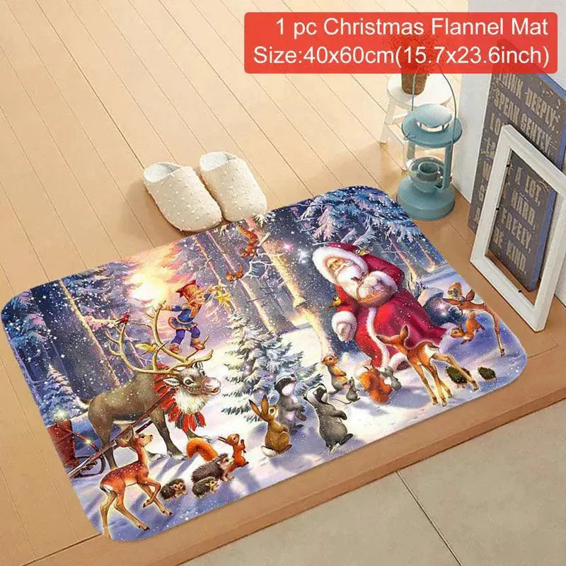 Charming Elk Christmas Doormat For Holiday Cheer Gift