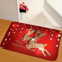 Charming Elk Christmas Doormat for Holiday Cheer Gift