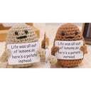 Charming Handmade Potato Plush Doll Cozy Wool Decor Item